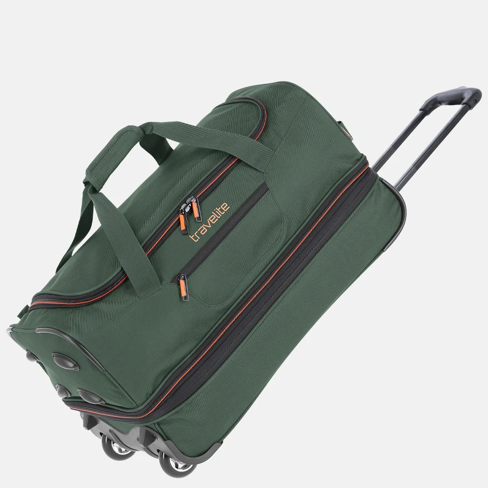 Travelite Basics reistas 55 cm dark green bij Duifhuizen