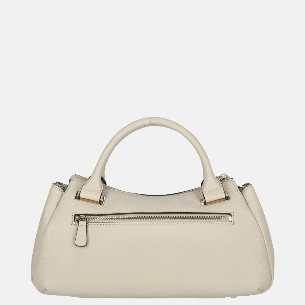 Guess Evie triple comp satchel handtas light taupe bij Duifhuizen