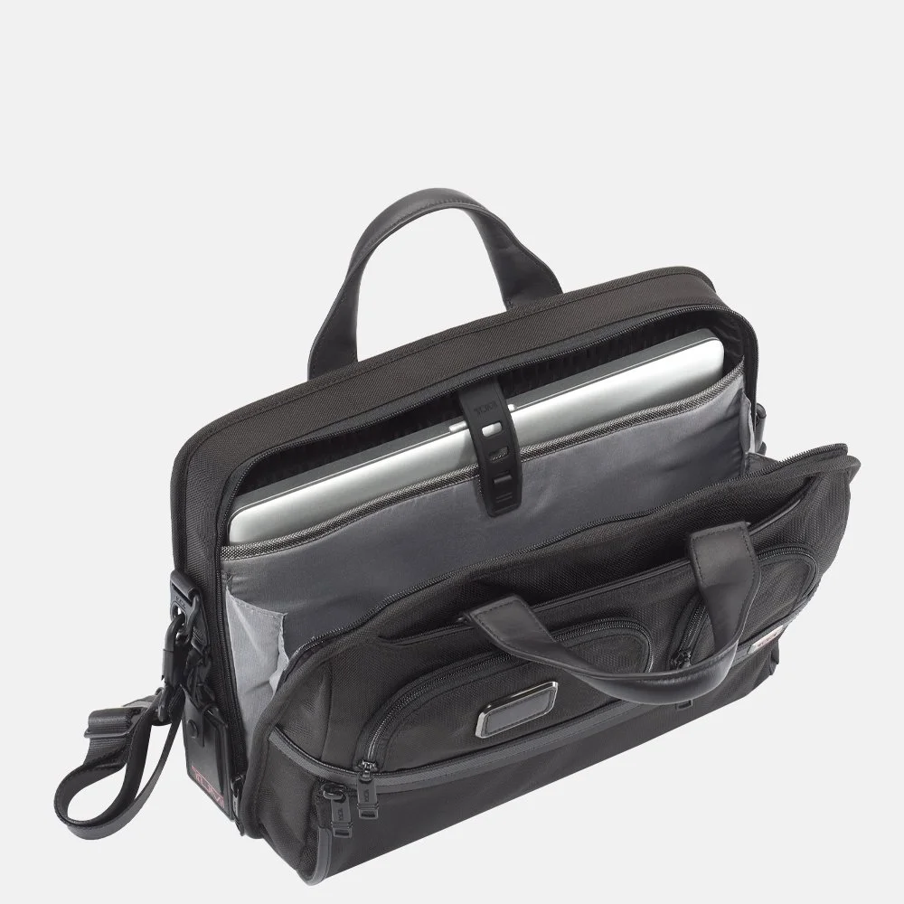 Tumi laptoptas Slim Brief black bij Duifhuizen