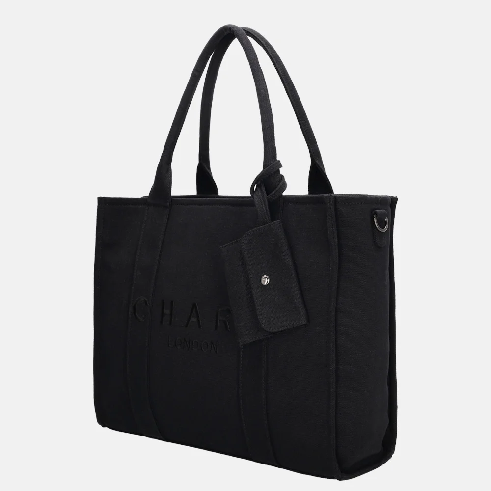 Charm London shopper/laptoptas 15 inch zwart bij Duifhuizen
