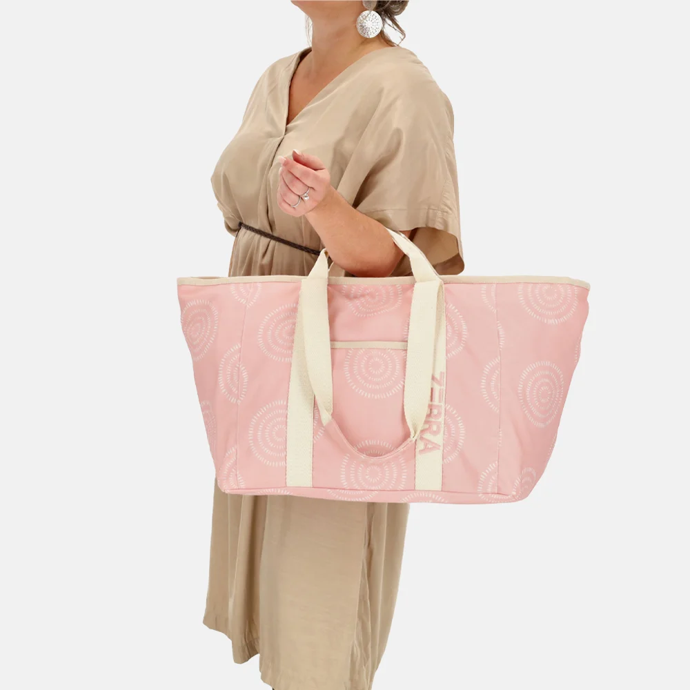 Zebra Trends Elise strandtas roze boho bij Duifhuizen