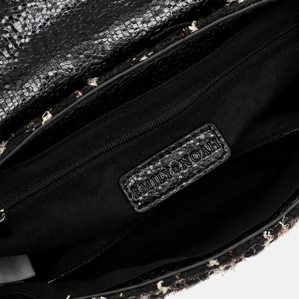 Emily & Noah Hannelore schoudertas black/beige bij Duifhuizen