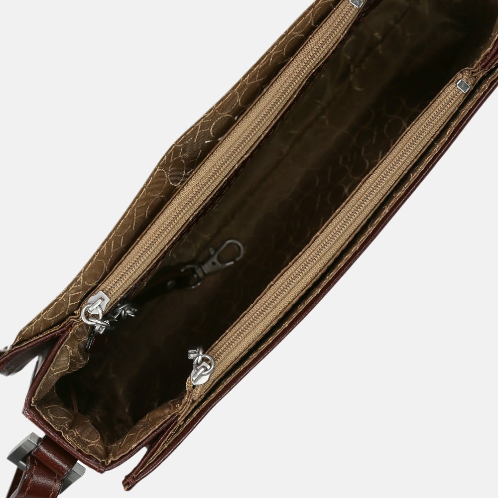 Claudio Ferrici Classico schoudertas M brown bij Duifhuizen