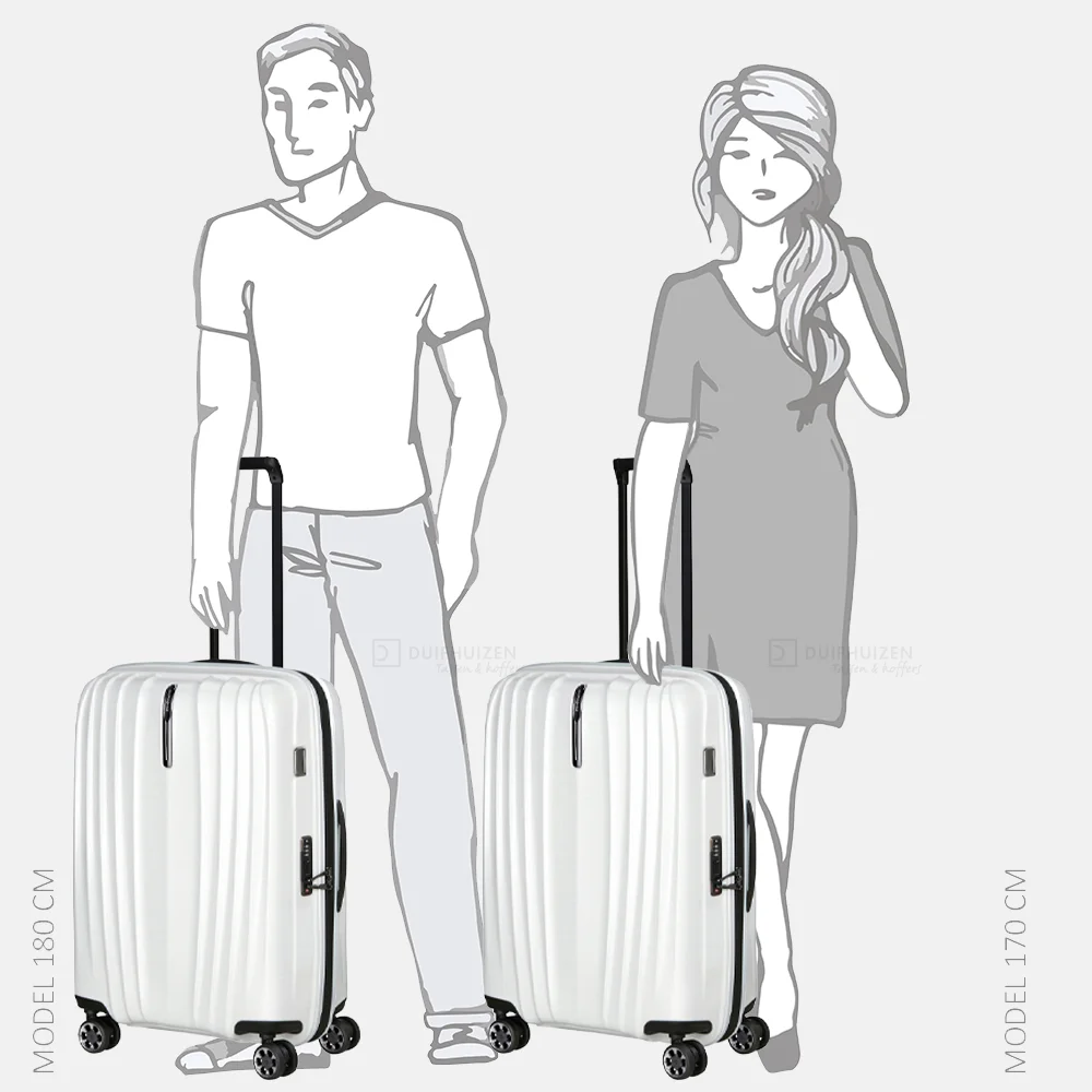 Samsonite Nexis Spinner Expandable reiskoffer 70 cm cotton white bij Duifhuizen