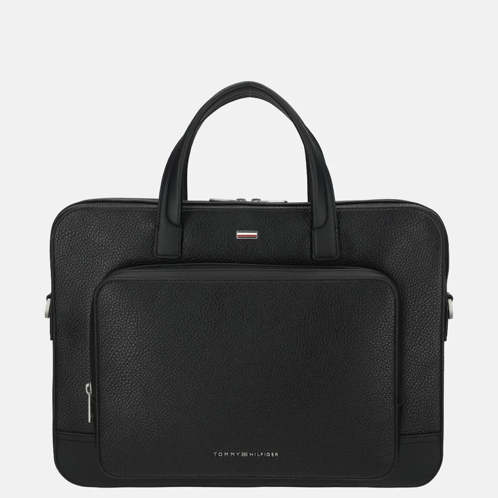 Tommy Hilfiger Central laptoptas 15 inch black bij Duifhuizen