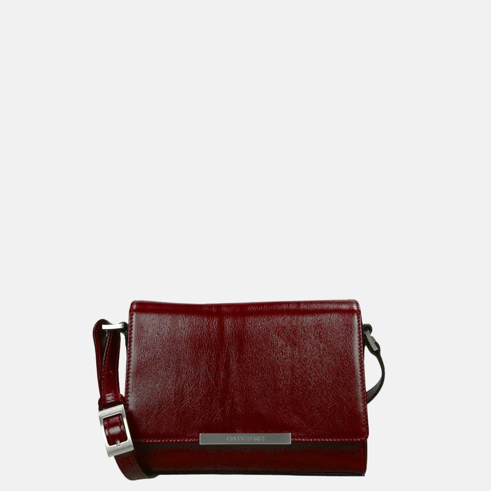 Claudio Ferrici Classico crossbody tas S red