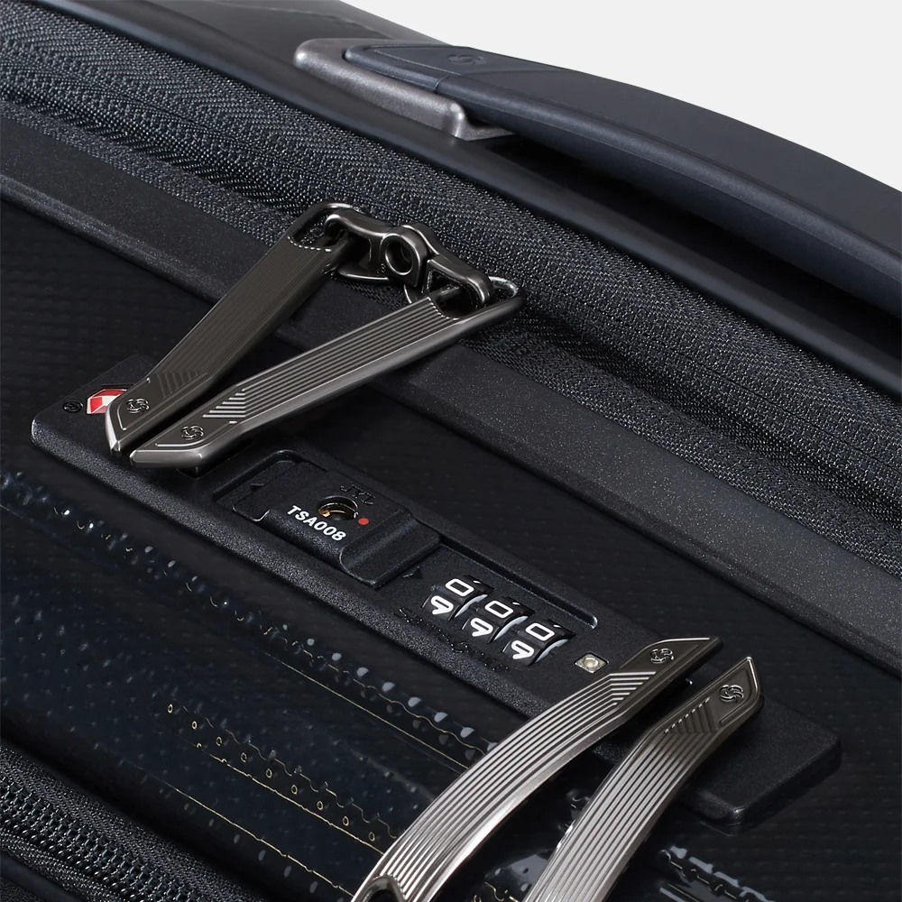 Samsonite Proxis frontpocket handbagage koffer 55 cm expandable black bij Duifhuizen