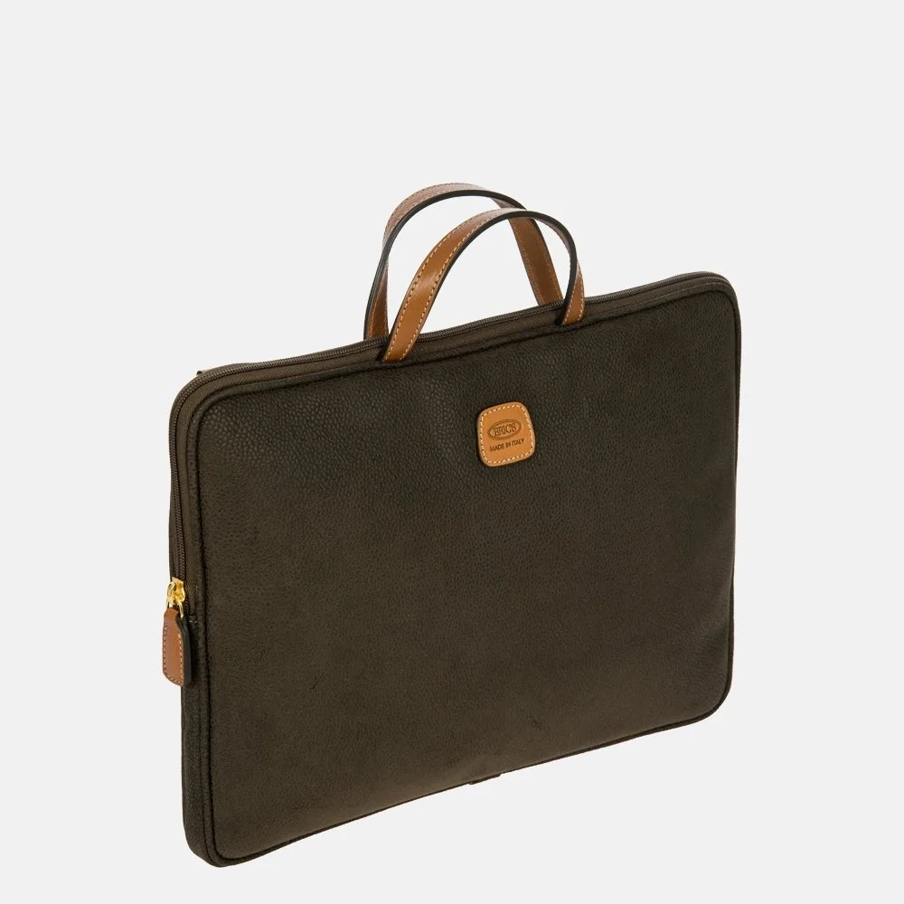 Bric's Life PC Holder laptophoes 15 inch olive bij Duifhuizen