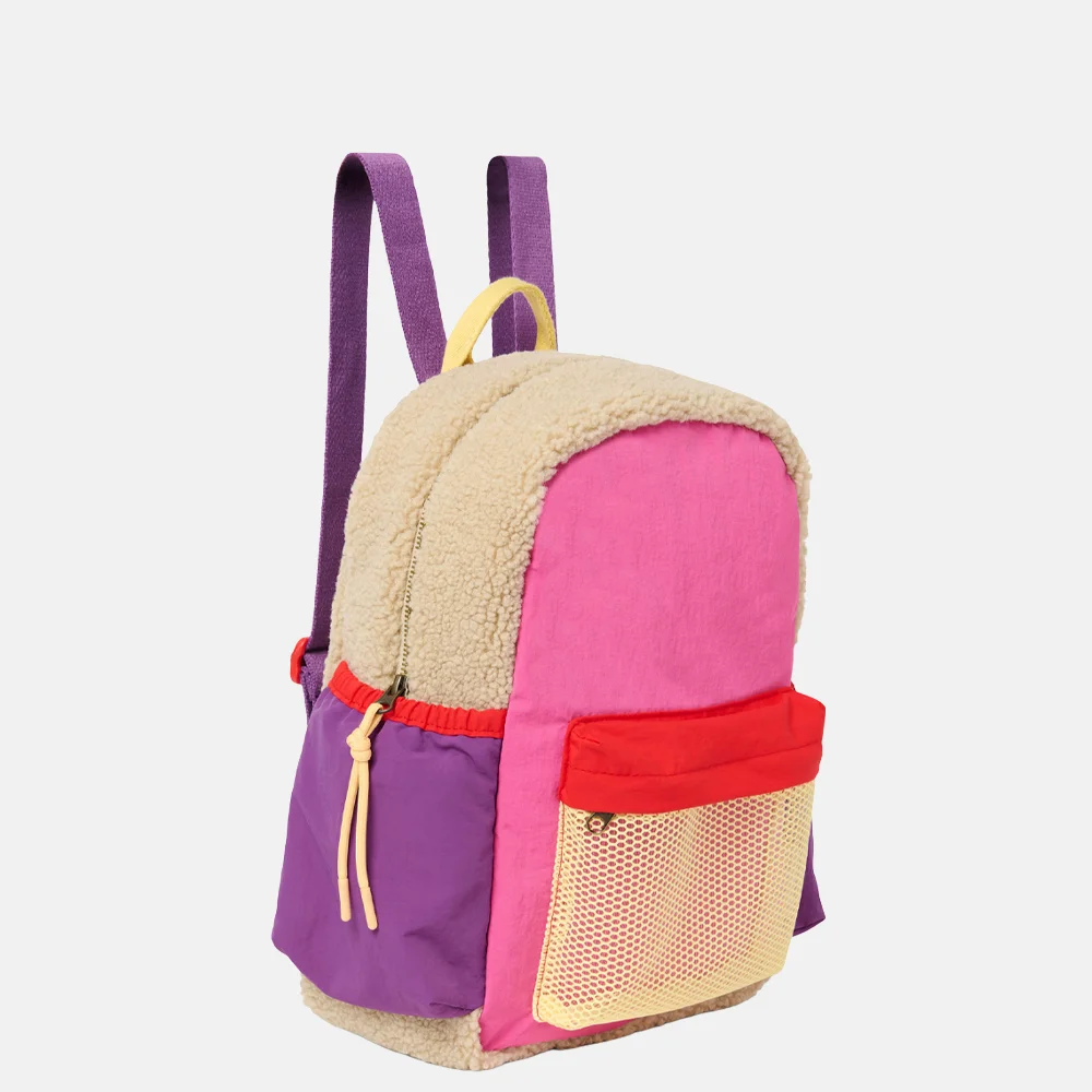 Studio Noos Patchwork kinderrugzak bright pink bij Duifhuizen