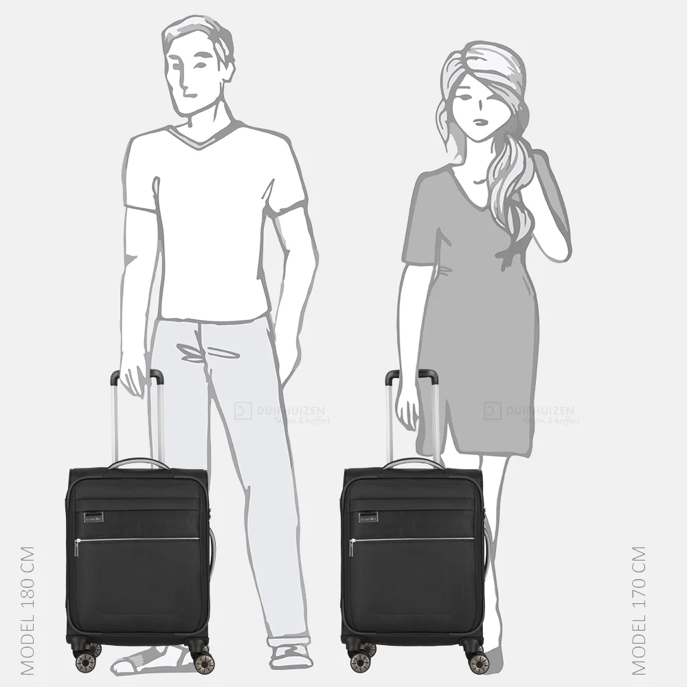 Travelite Miigo handbagage koffer 55 cm black bij Duifhuizen