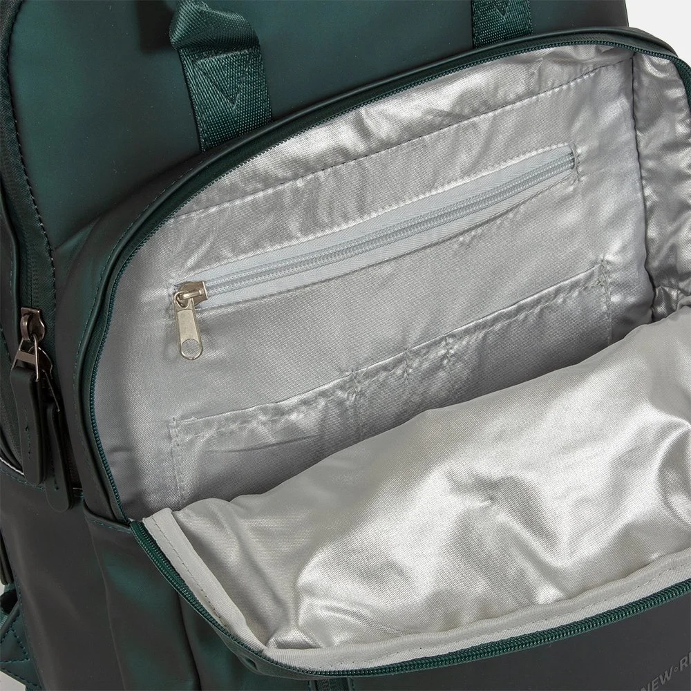 New Rebels William rugzak 15.6 inch metallic green bij Duifhuizen