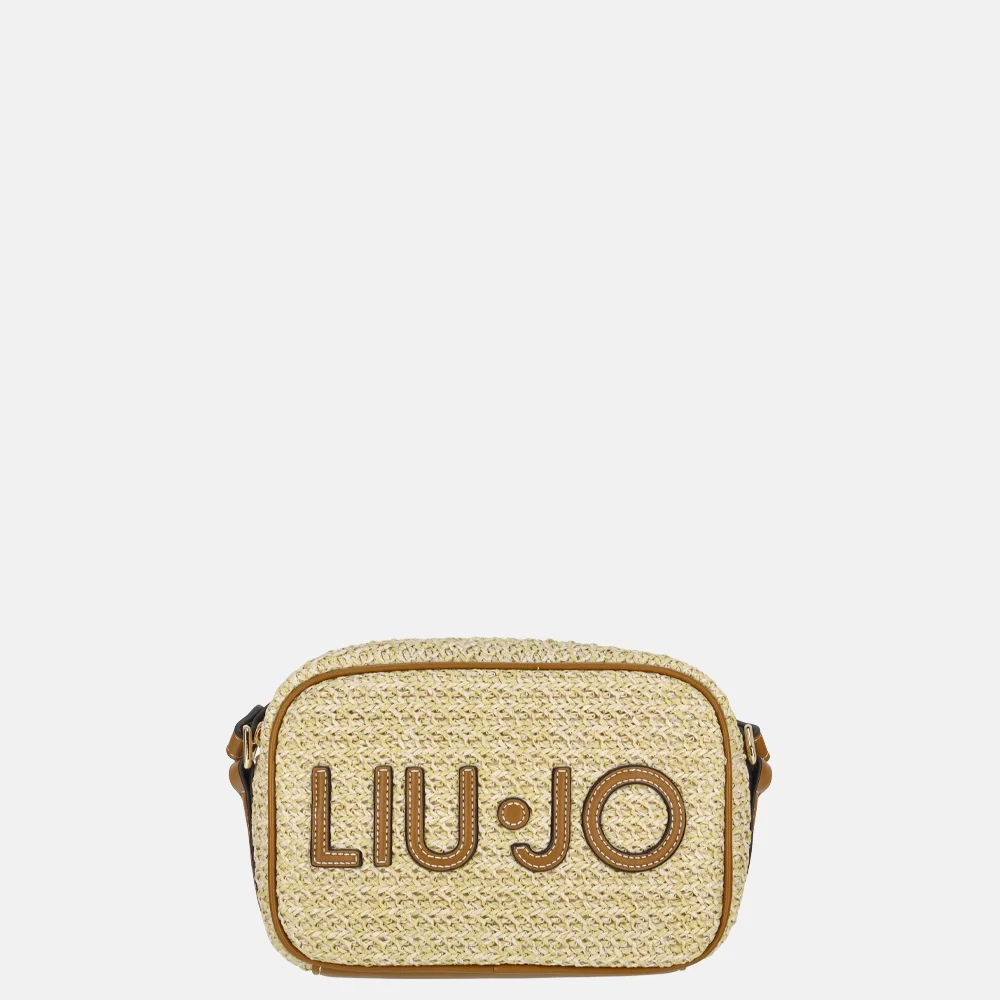 Liu Jo camera case logo crossbody tas M naturale bij Duifhuizen