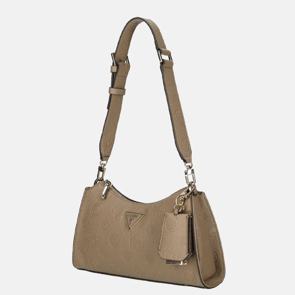 Guess Cresidia schoudertas dark taupe bij Duifhuizen