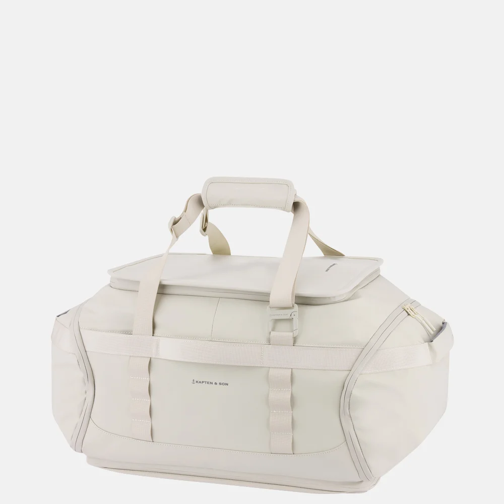 Kapten & Son Lisbon duffle rugzak sandstone bij Duifhuizen