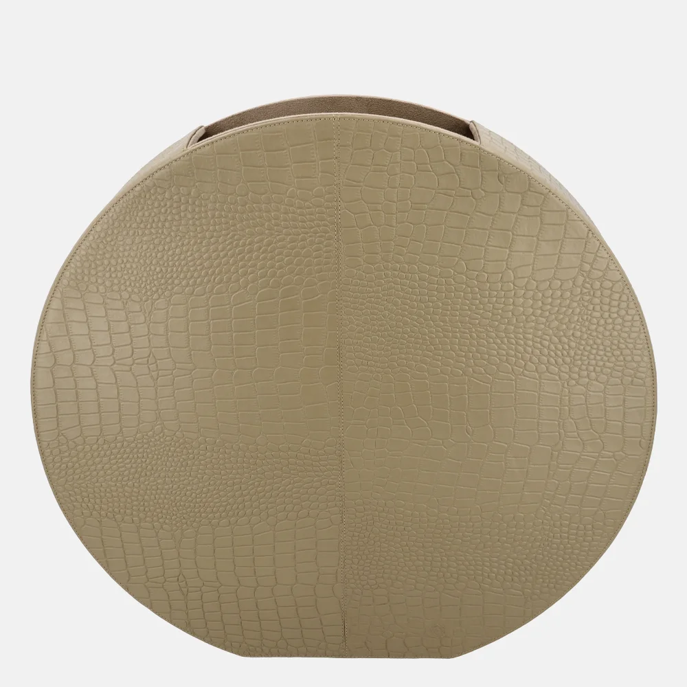 Chamada leren vaas croco large taupe
