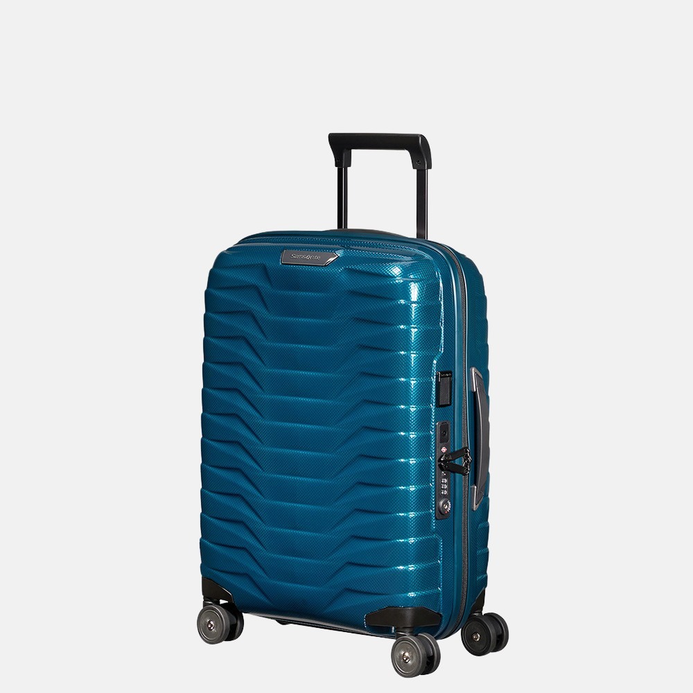Samsonite Proxis expandable handbagage spinner 55 cm petrol blue bij Duifhuizen