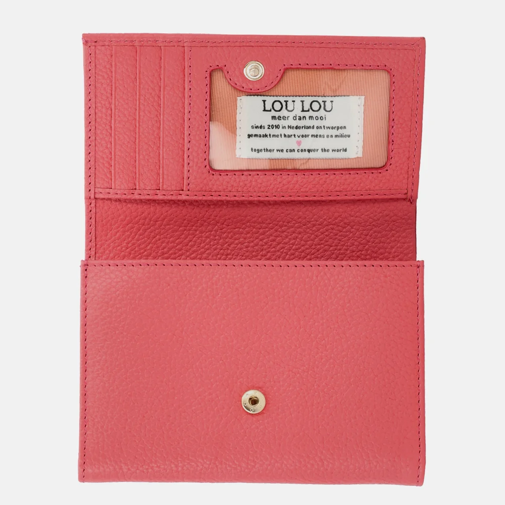 Loulou Essentiels Petite Fleur portemonnee S grapefruit bij Duifhuizen