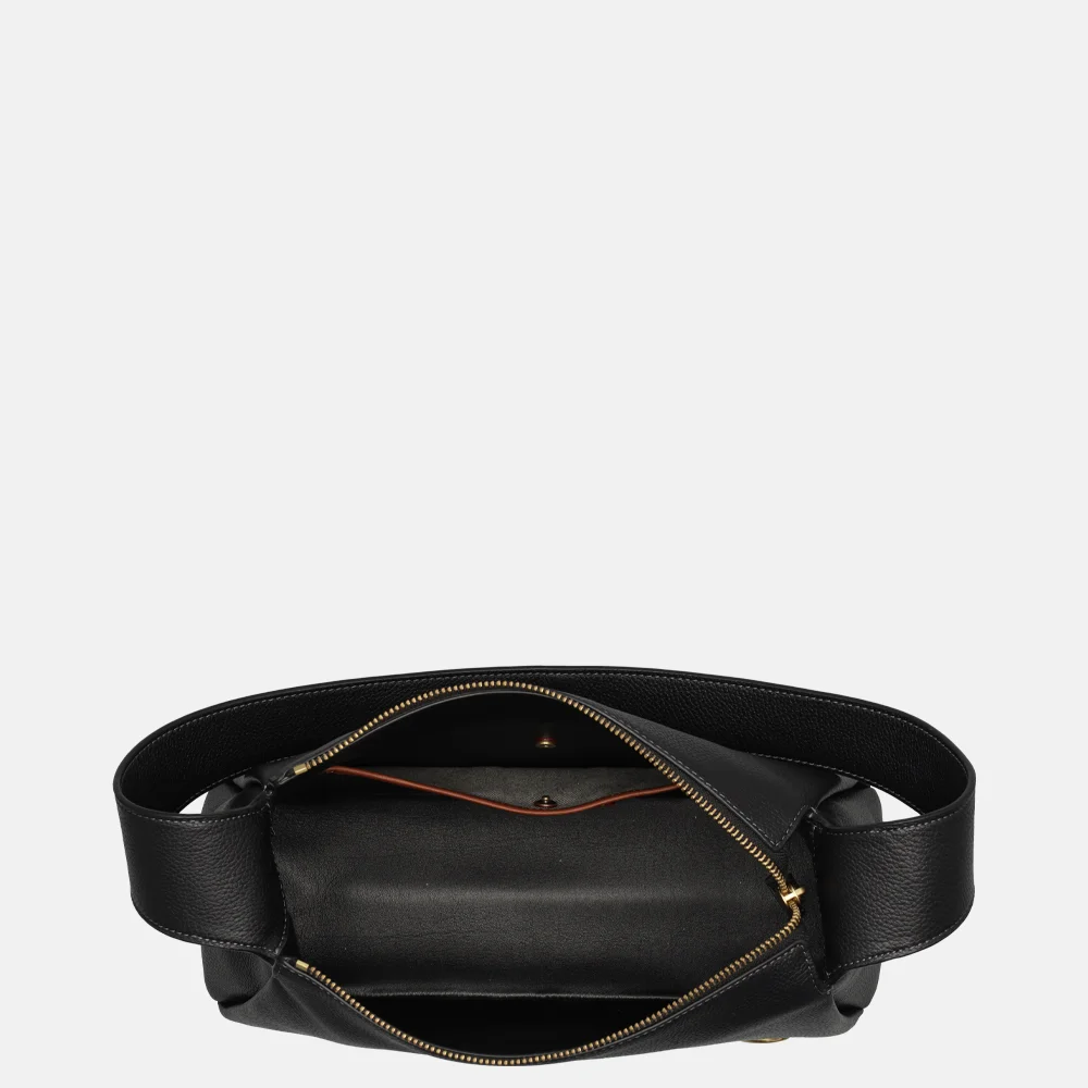 Coach Lola schoudertas polished pebble black  bij Duifhuizen