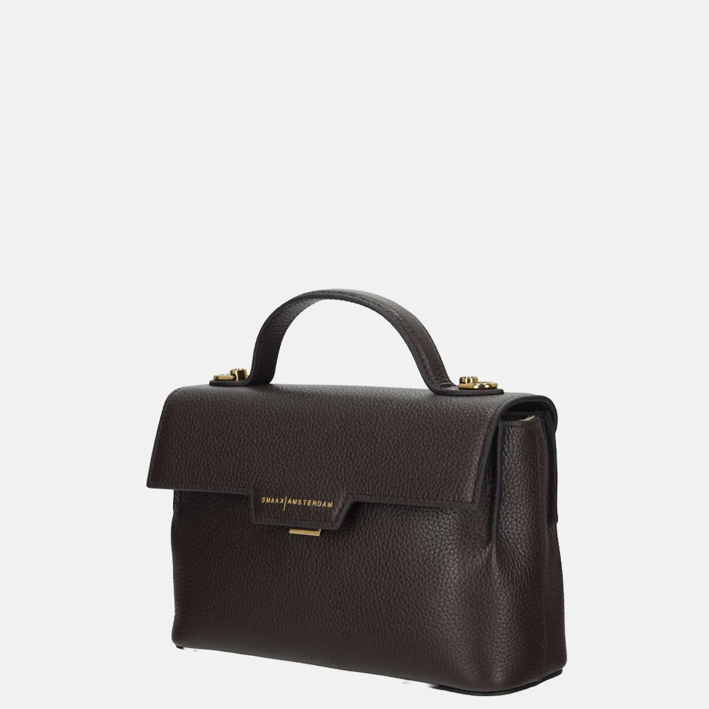 Smaak Amsterdam Flora crossbody tas dark chocolat bij Duifhuizen