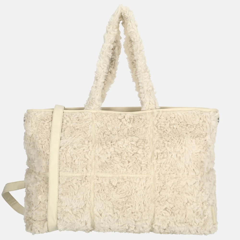 Enrico Benetti Fay shopper L teddy off white bij Duifhuizen