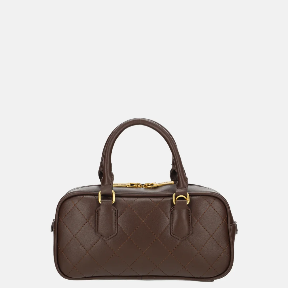 Daniele Donati handtas stiksels dark brown bij Duifhuizen