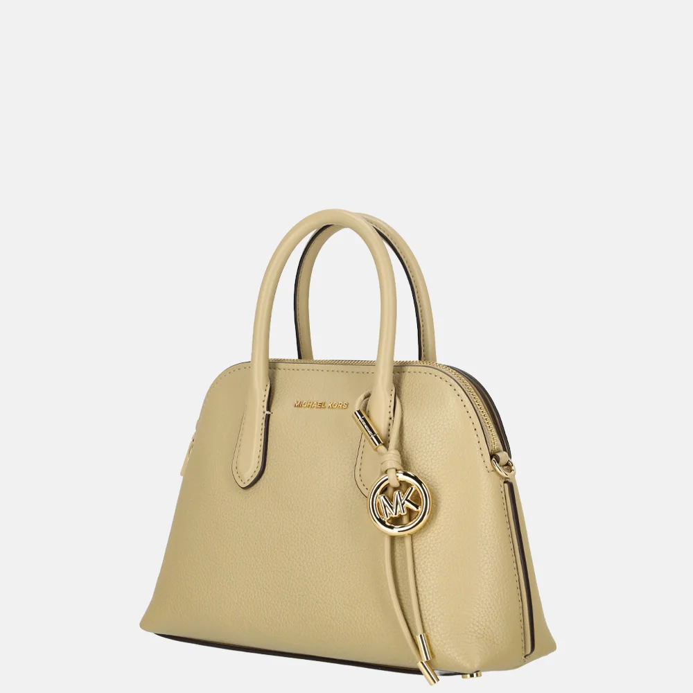 Michael Kors Freddie dome satchel handtas M khaki bij Duifhuizen
