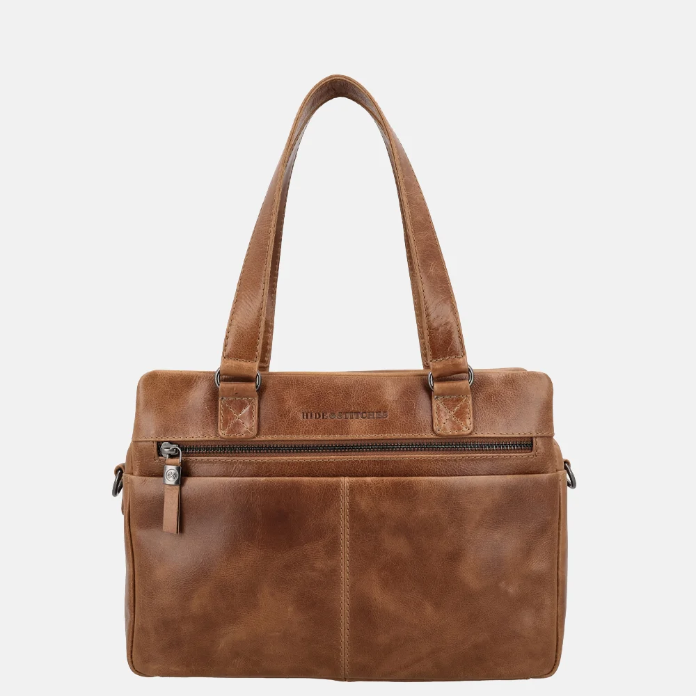 Hide & Stitches Porto handtas bruin bij Duifhuizen