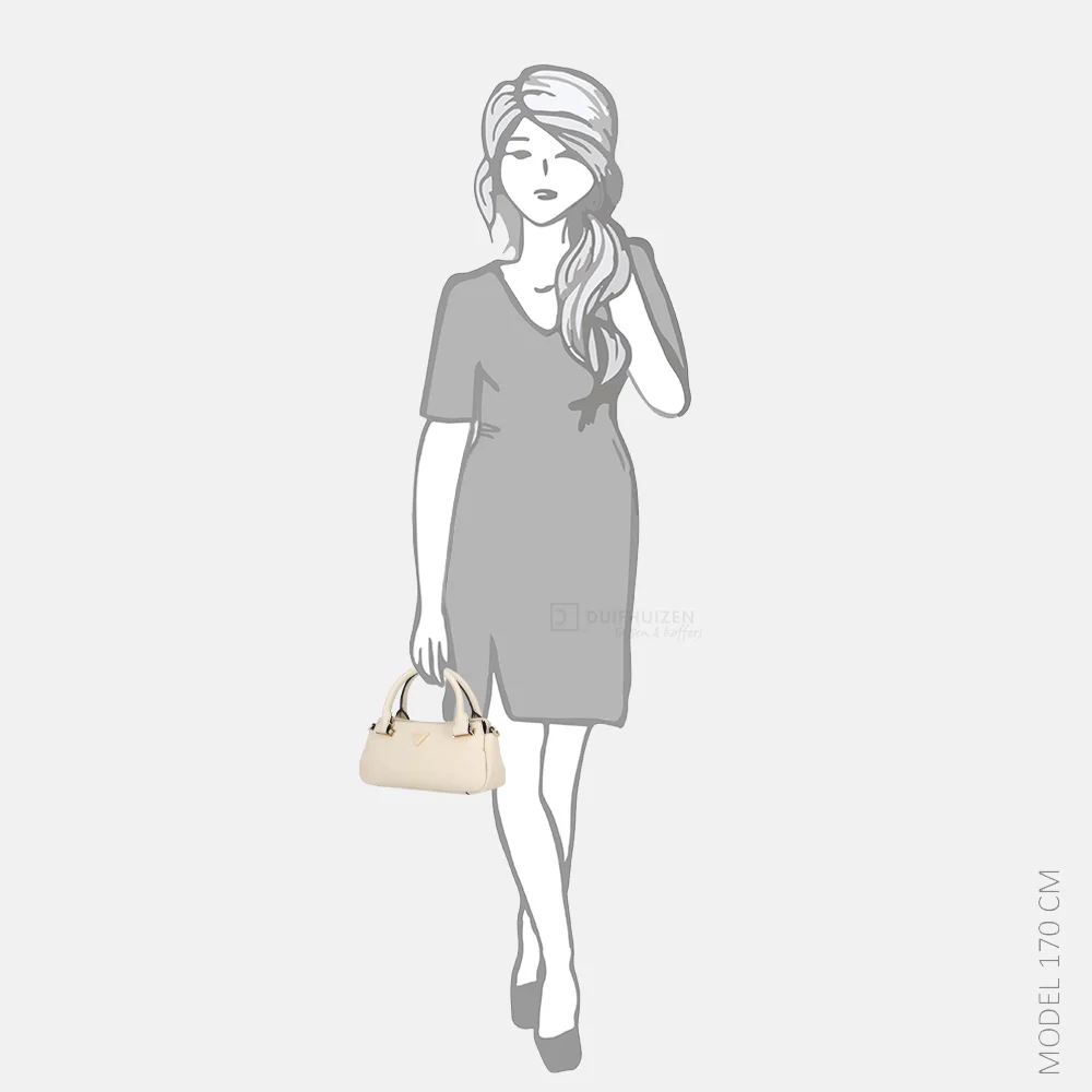 Guess Evie mini satchel handtas light taupe bij Duifhuizen