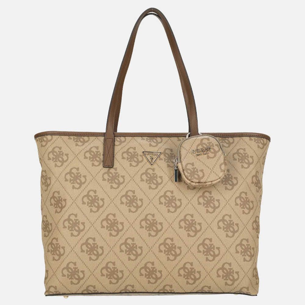Guess Power play shopper L latte logo/brown bij Duifhuizen