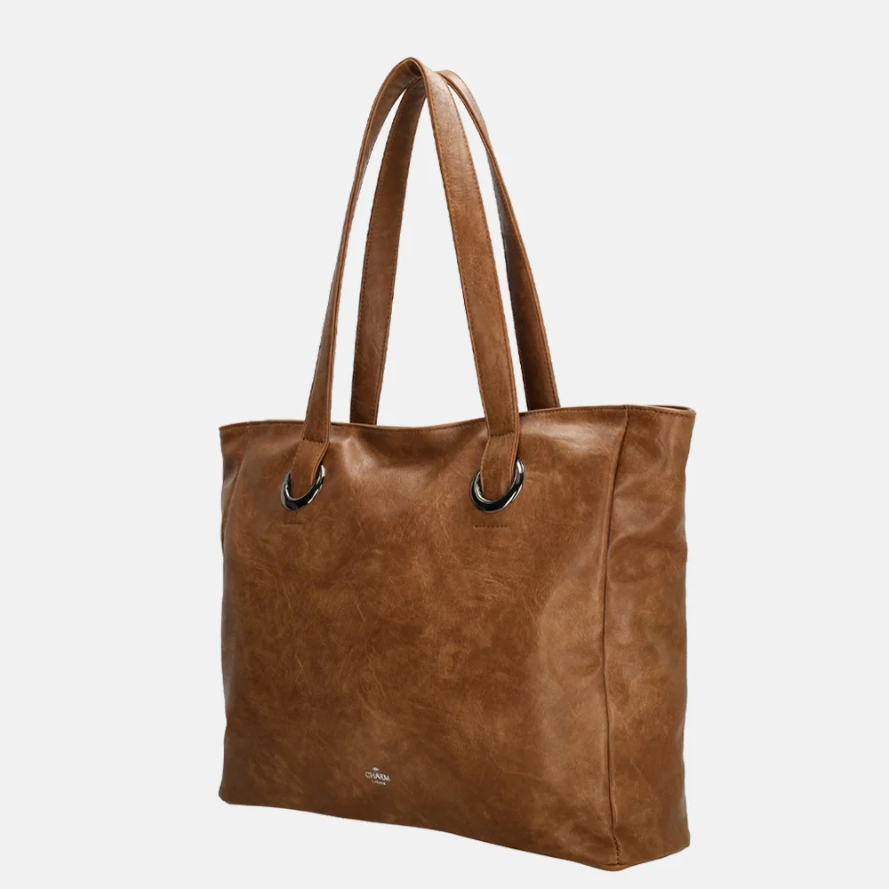 Charm London Liberty shopper 15 inch bruin bij Duifhuizen