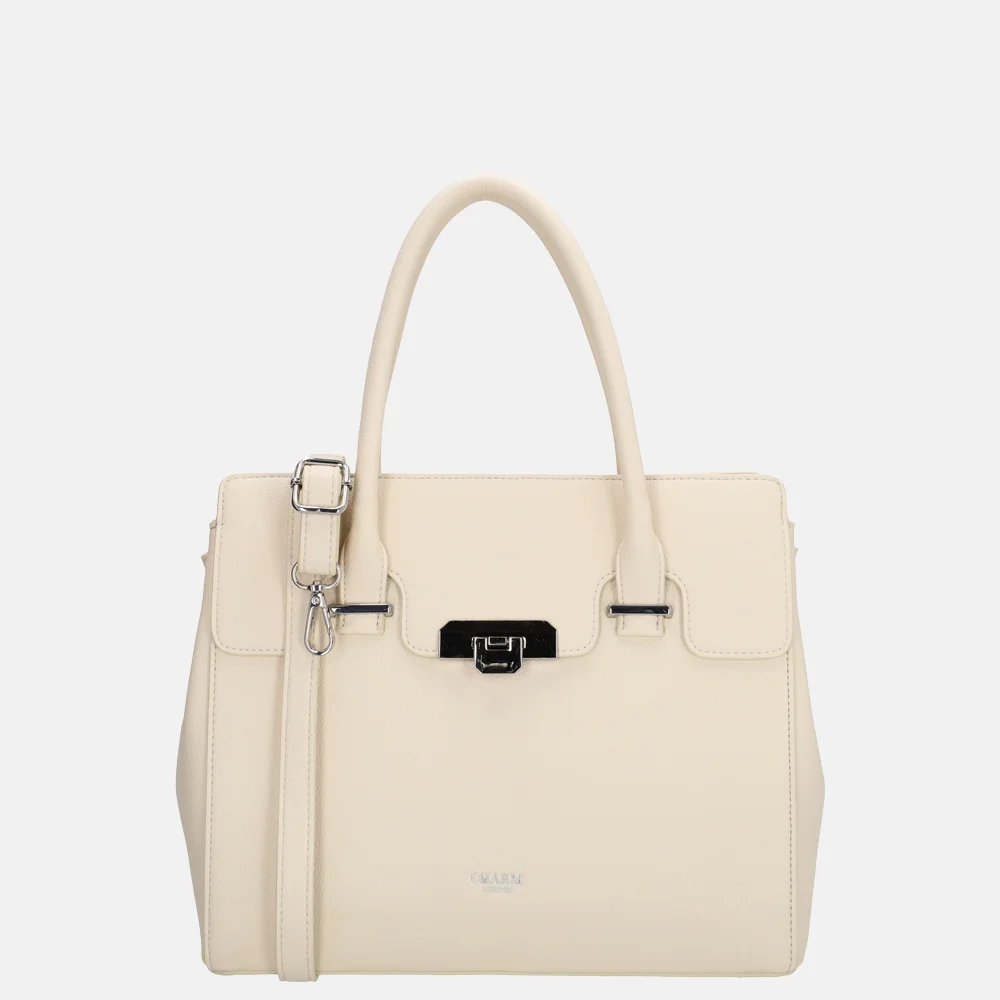 Charm London Soho handtas classic L creme bij Duifhuizen