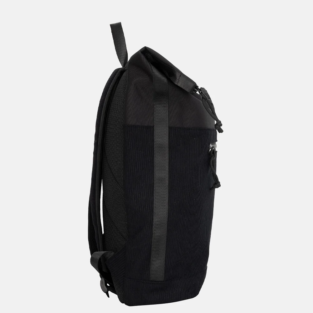 New Rebels New York rugzak rolltop 13 inch zwart bij Duifhuizen