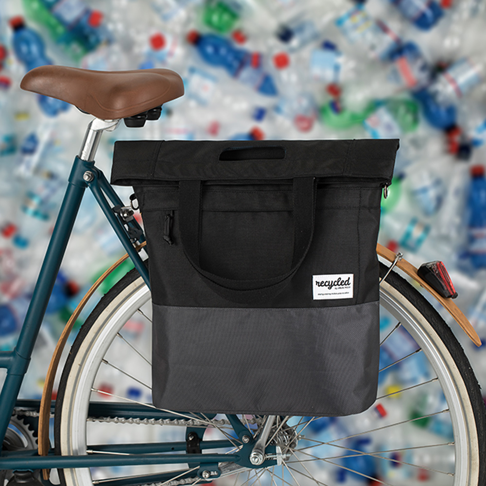 Urban Proof shopper/fietstas black grey bij Duifhuizen
