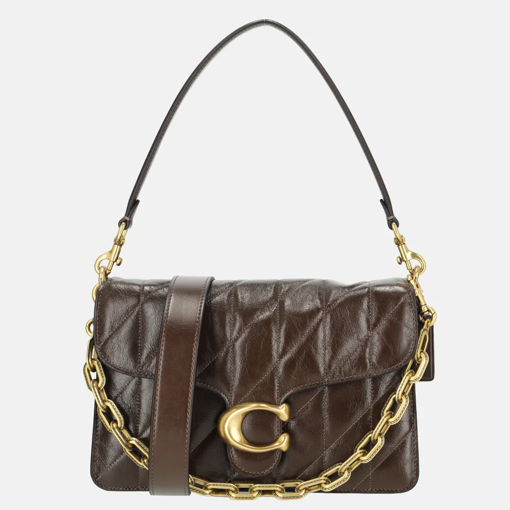 Coach Chain Quilted Tabby schoudertas glazed maple