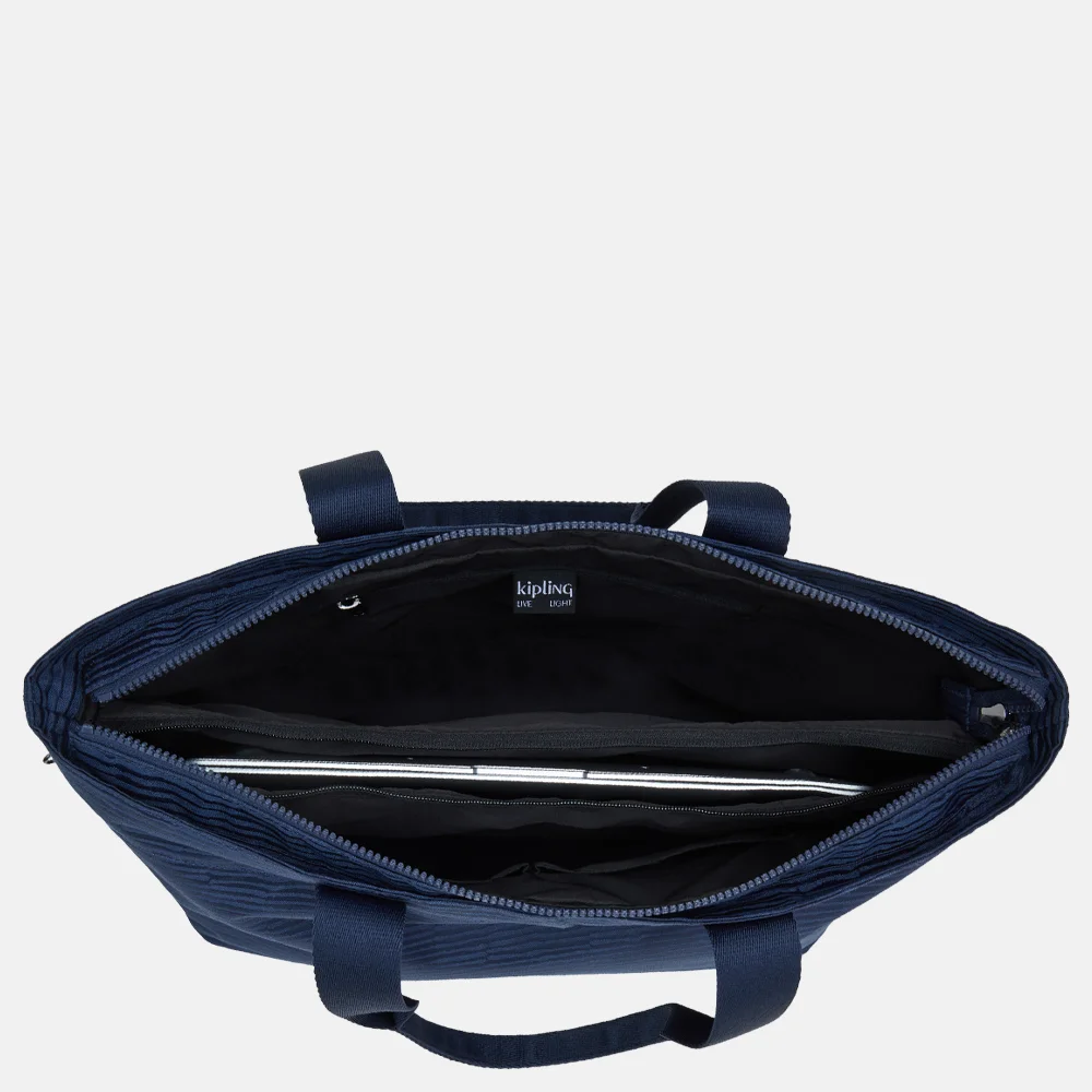 Kipling Colissa up night shopper ocean jacquard bij Duifhuizen