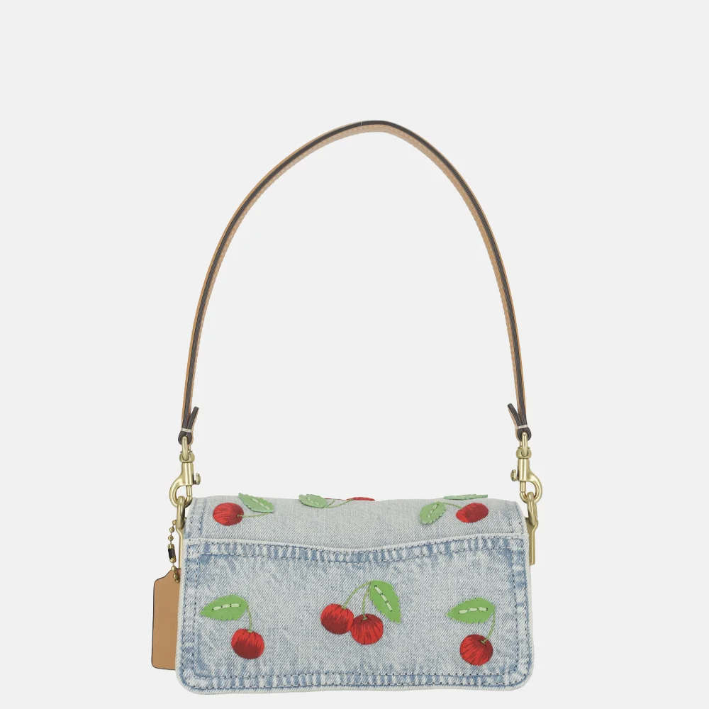 Coach Tabby Cherry embroidered schoudertas 20' denim multi bij Duifhuizen