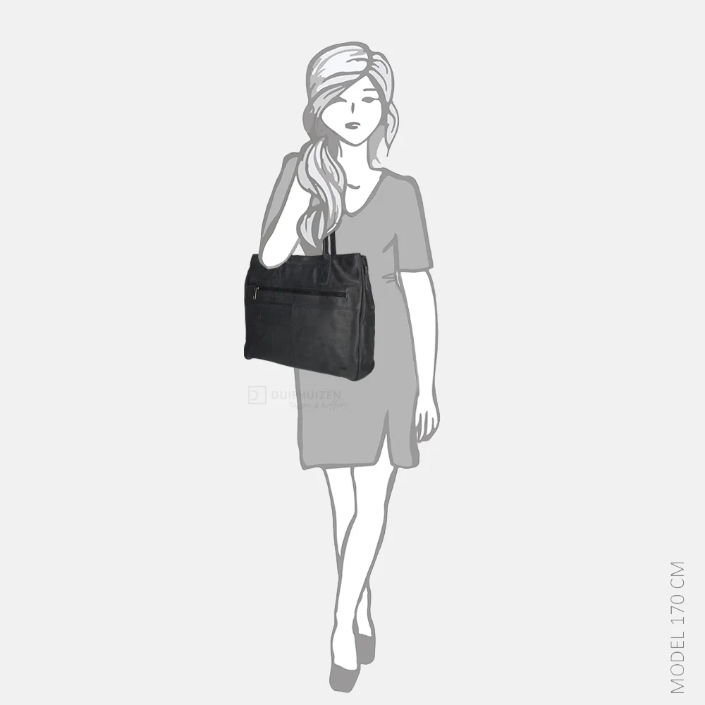 Bear Design shopper 15 inch navy bij Duifhuizen