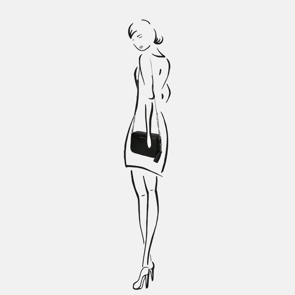 Michael Kors Ginny Camera Bag crossbody tas black bij Duifhuizen