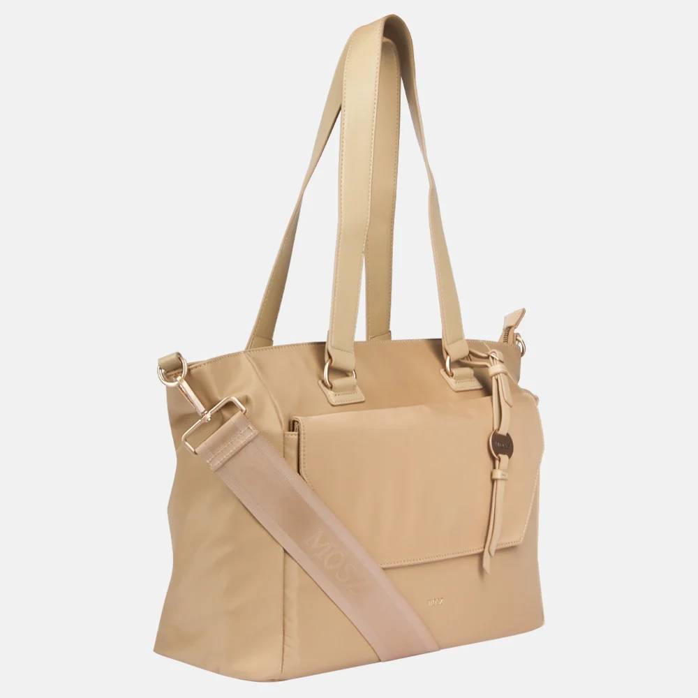 Mosz Denise laptoptas/shopper 15.6 inch cuban sand bij Duifhuizen