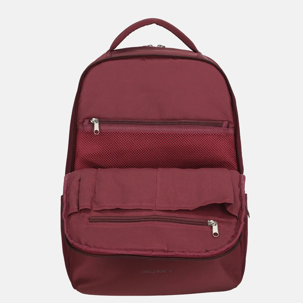 Enrico Benetti Caroline laptoprugzak 15 inch bordeaux bij Duifhuizen