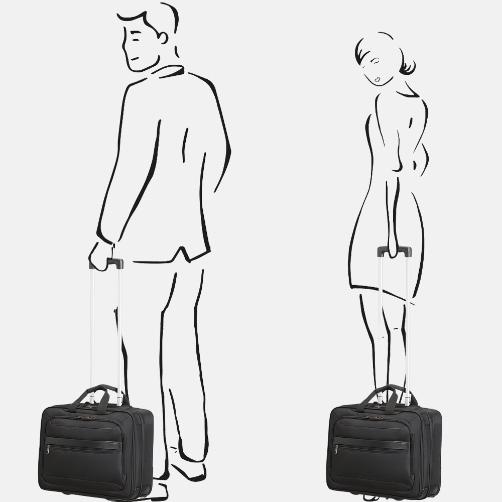 Samsonite Vectura Evo laptoptrolley 17.3 inch black bij Duifhuizen