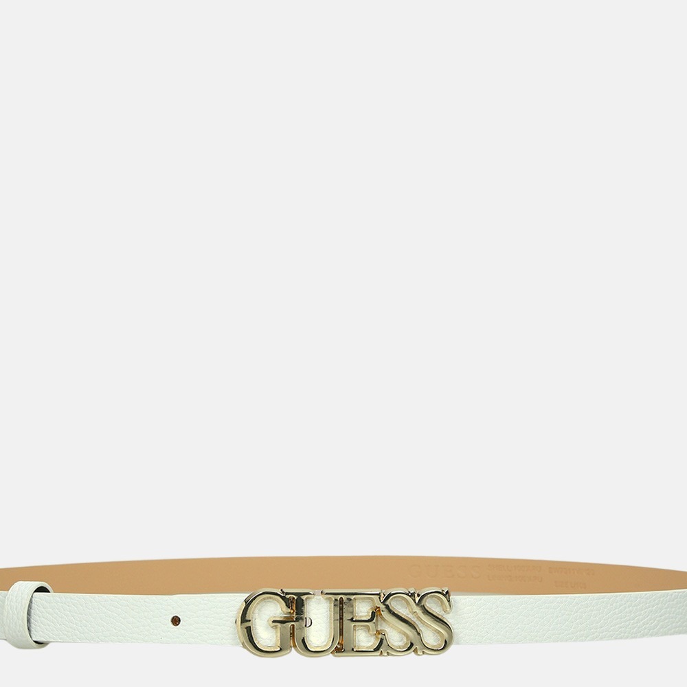 Guess Lias riem 2 cm white bij Duifhuizen