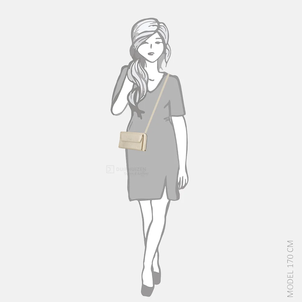 Flora & Co portemonnee/ crossbody tas ivory bij Duifhuizen