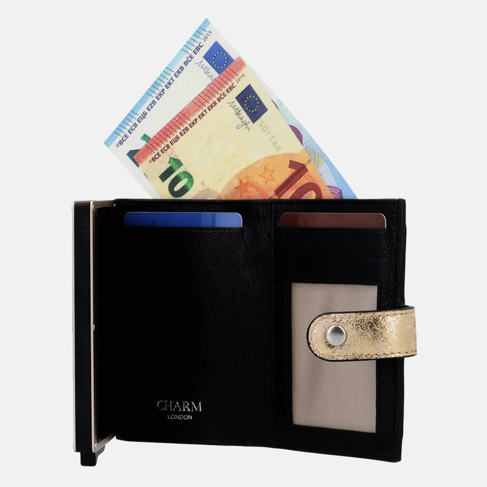 Charm London Metallic pasjeshouder goud bij Duifhuizen