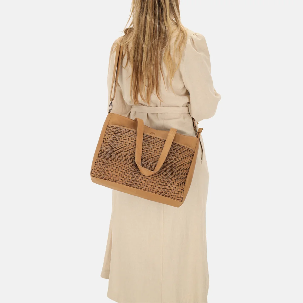 Hide & Stitches Inspired shopper zand bij Duifhuizen