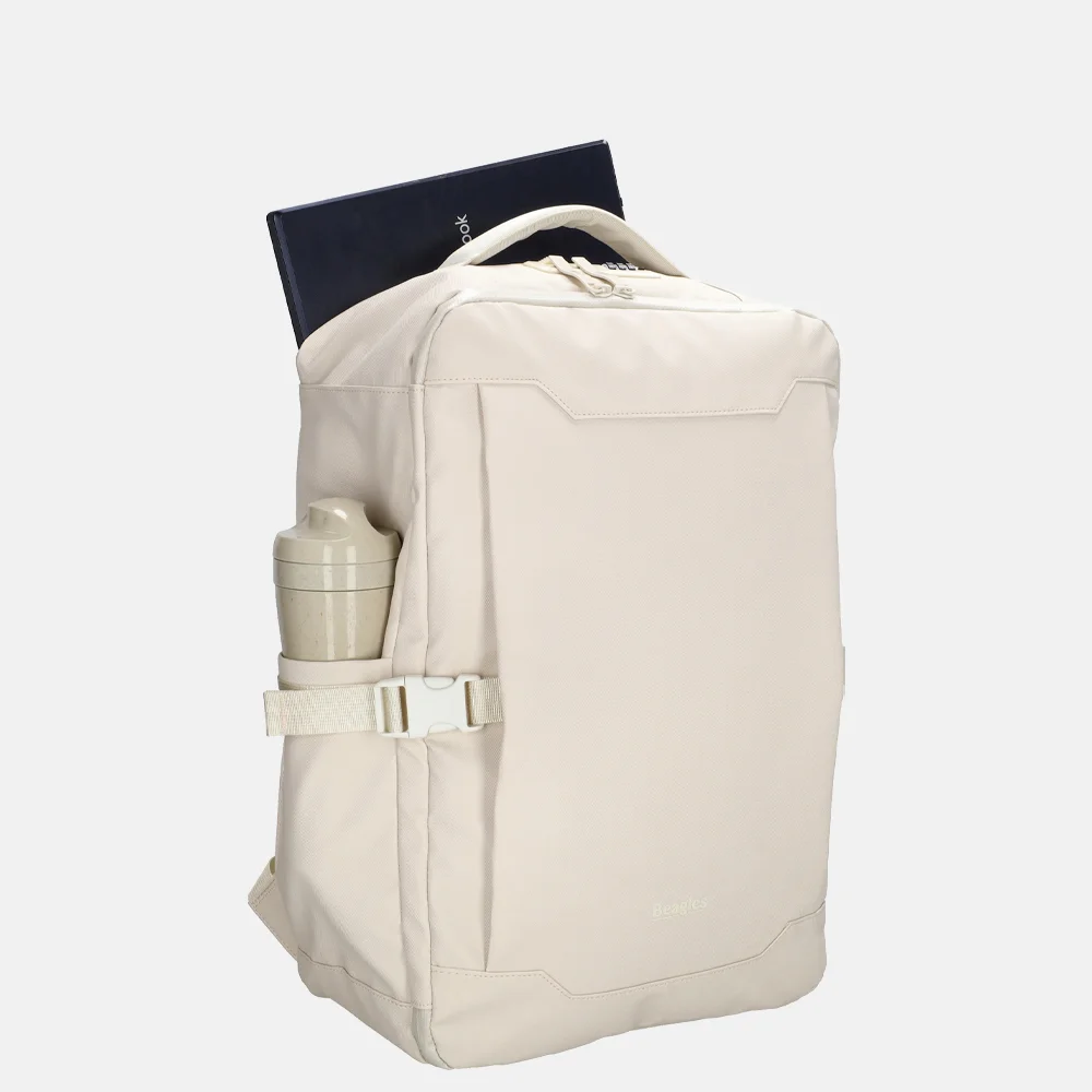 Beagles laptop rugzak 15 inch gebroken wit bij Duifhuizen