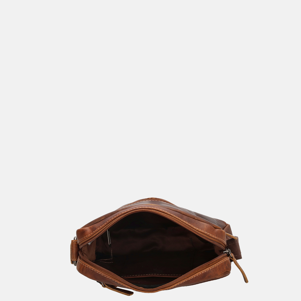 Hide & Stitches Japura schoudertas cognac bij Duifhuizen