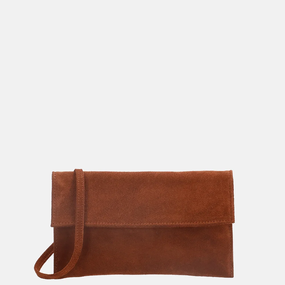 Charm London clutch bruin bij Duifhuizen