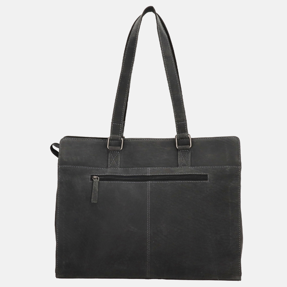 Hide & Stitches laptoptas 15.6 inch black bij Duifhuizen