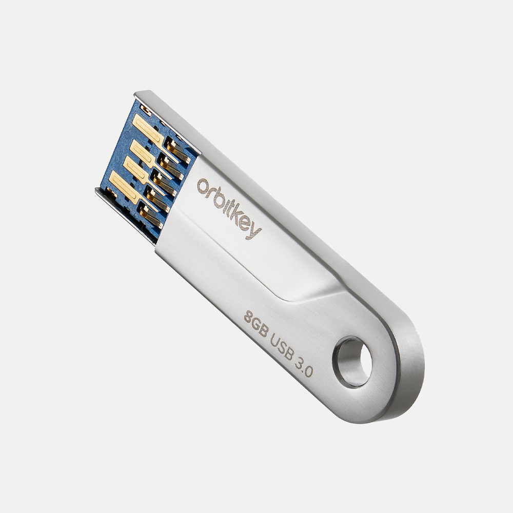 Orbitkey USB 3.0 8GB steel bij Duifhuizen